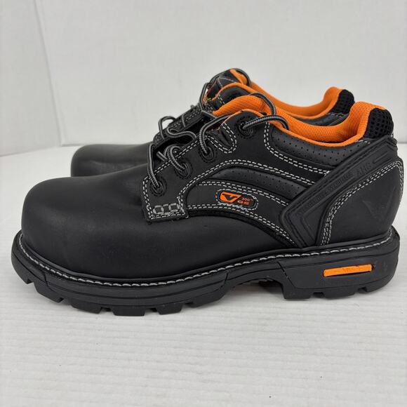 Thorogood Oxford Safety Shoes Mens Size 8.5 Black Leather Composite Toe ASTM EH - Picture 4 of 12